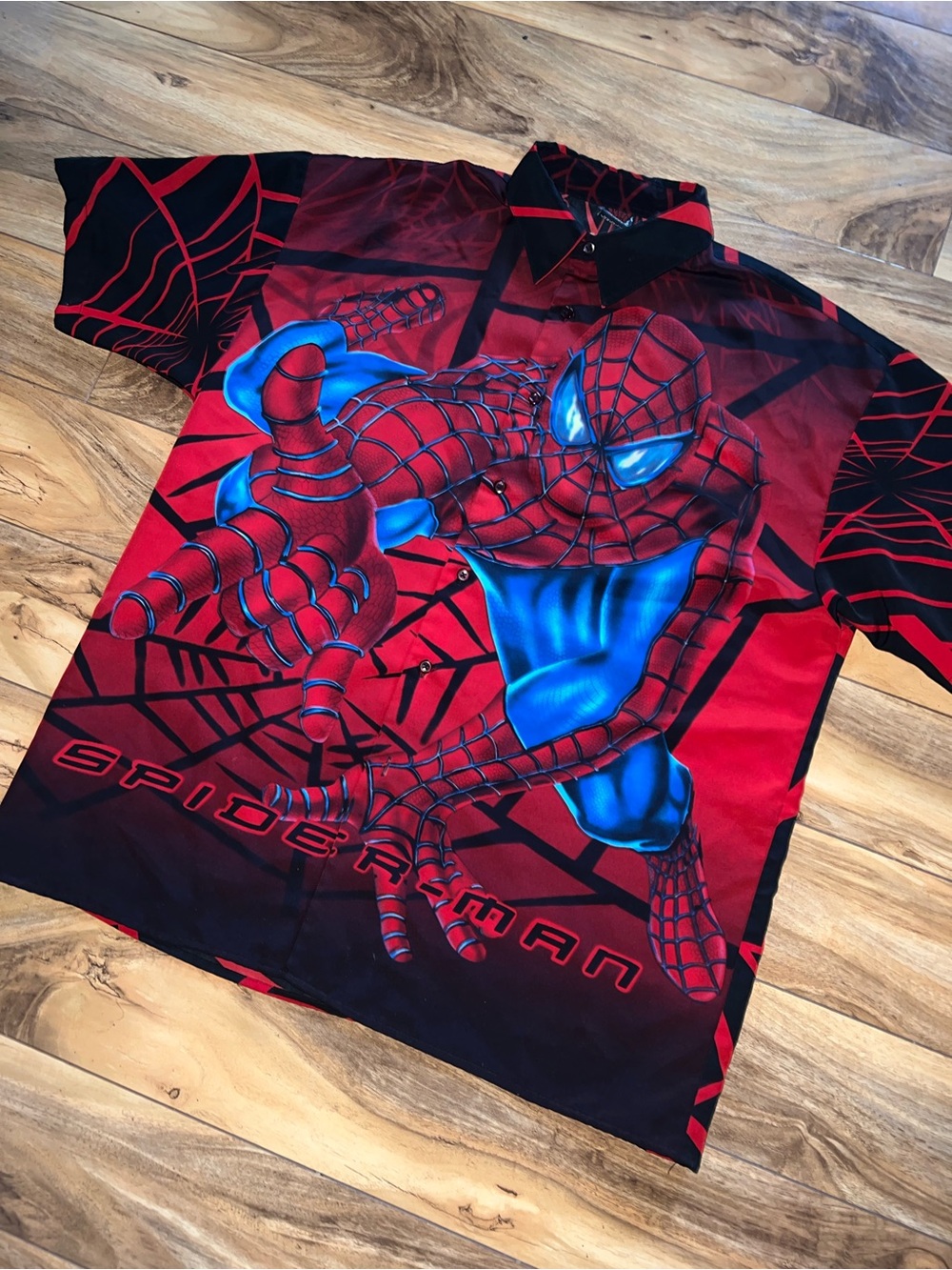 Marvel Vintage Spider-Man Button Up Shirt